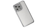 Newface iPhone 14 Pro Kılıf Joke Taşlı Silikon - Gümüş