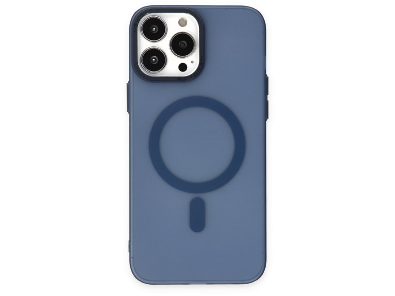 Newface iPhone 14 Pro Kılıf Lodos Magneticsafe Mat Kapak - Mavi
