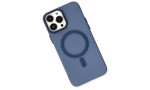 Newface iPhone 14 Pro Kılıf Lodos Magneticsafe Mat Kapak - Mavi