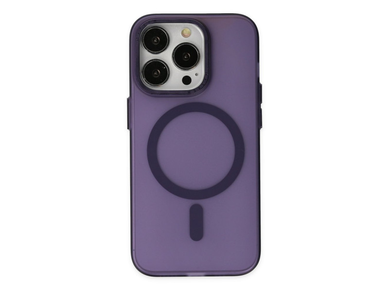 Newface iPhone 14 Pro Kılıf Lodos Magneticsafe Mat Kapak - Mor