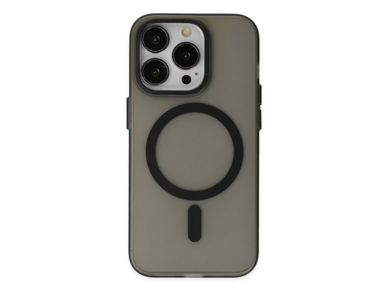 Newface iPhone 14 Pro Kılıf Lodos Magneticsafe Mat Kapak - Siyah