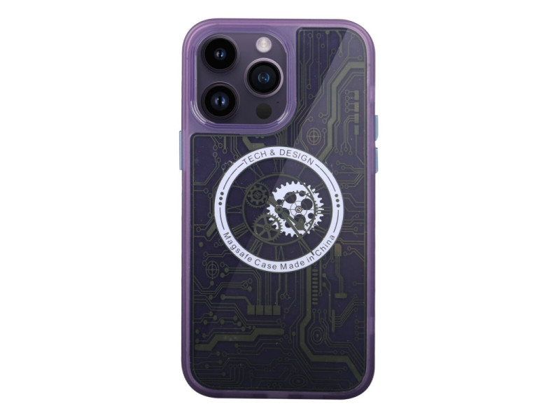 Newface iPhone 14 Pro Kılıf Magic Magneticsafe Silikon - Derin Mor