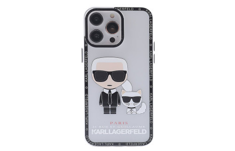 Newface iPhone 14 Pro Kılıf Prada Desenli Kapak - Prada Şeffaf - 1