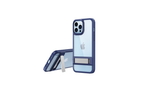 Newface iPhone 14 Pro Kılıf Rolet Stand Kapak - Lacivert