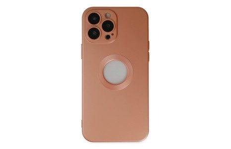 Newface iPhone 14 Pro Kılıf Vamos Lens Silikon - Turuncu