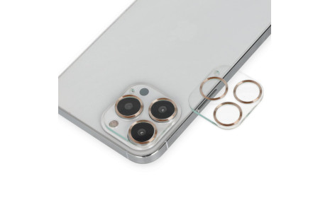 Newface iPhone 14 Pro Max Band Metal Kamera Lens - Gold