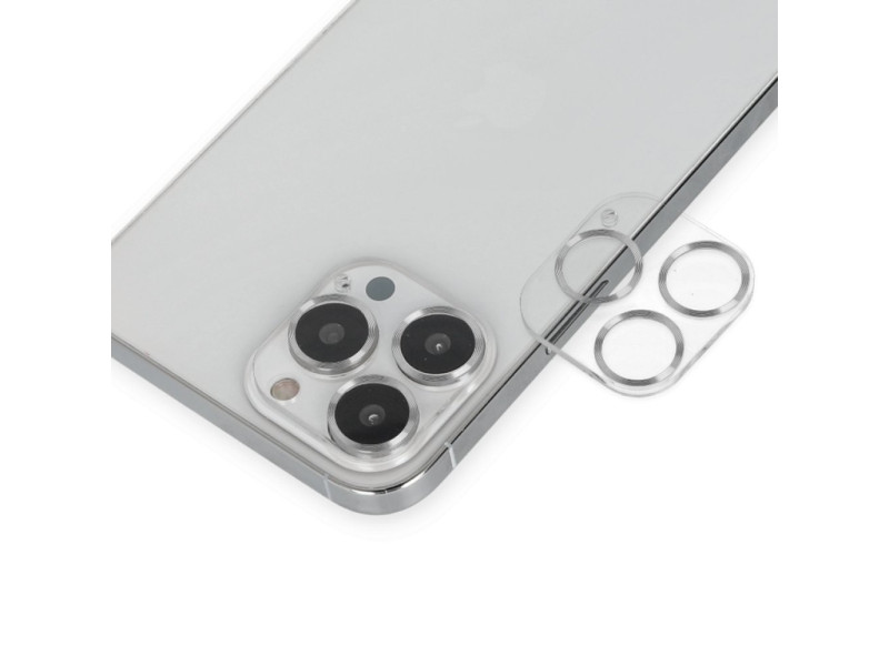 Newface iPhone 14 Pro Max Band Metal Kamera Lens - Gümüş