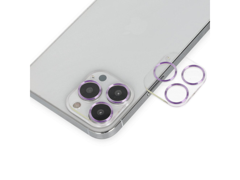Newface iPhone 14 Pro Max Band Metal Kamera Lens - Mor