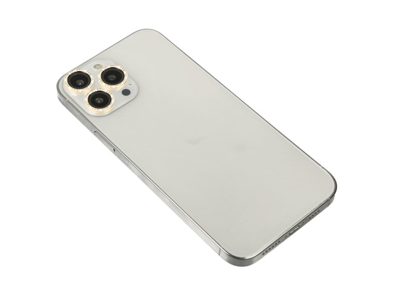 Newface iPhone 14 Pro Max Diamond Kamera Lens - Gold