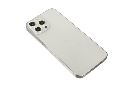 Newface iPhone 14 Pro Max Diamond Kamera Lens - Gümüş