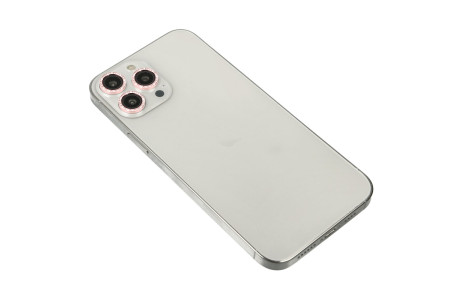Newface iPhone 14 Pro Max Diamond Kamera Lens - Pembe