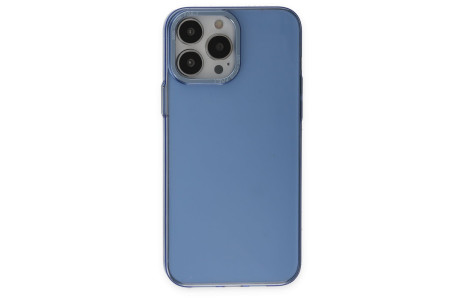 Newface iPhone 14 Pro Max Kılıf Anka PC Sert Metal Kapak - Mavi