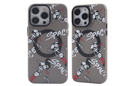 Newface iPhone 14 Pro Max Kılıf Apollo Magneticsafe Desenli Kapak - Apollo Siyah - 3