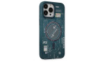 Newface iPhone 14 Pro Max Kılıf Fosforlu Metal Slim Magneticsafe Kapak - Yeşil