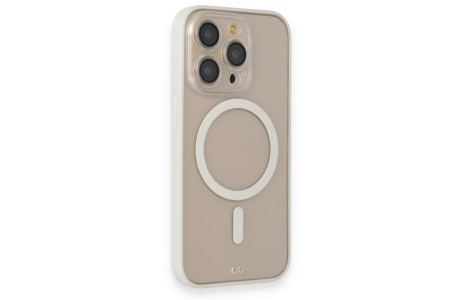 Newface iPhone 14 Pro Max Kılıf Grand Magneticsafe Kapak - Beyaz