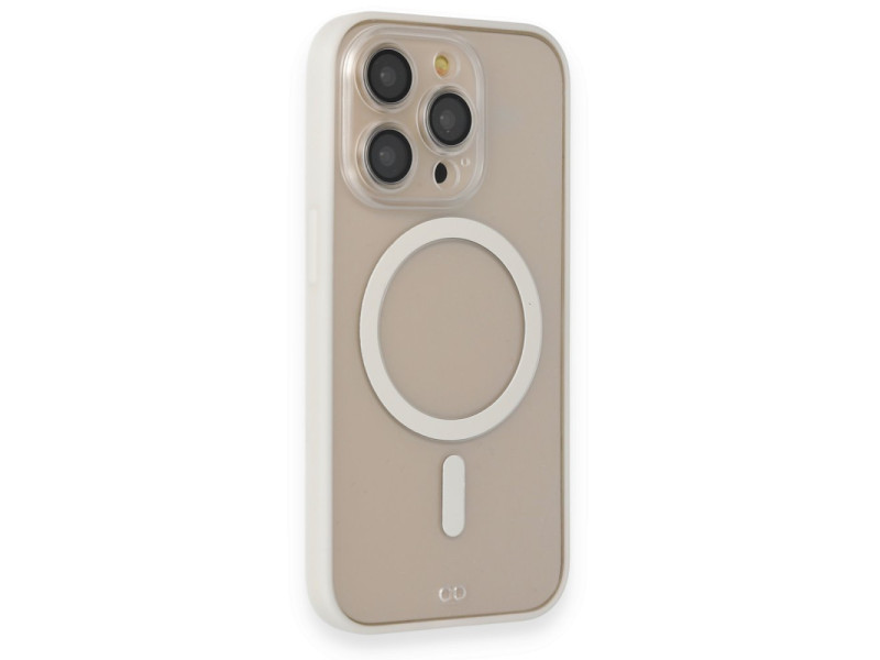 Newface iPhone 14 Pro Max Kılıf Grand Magneticsafe Kapak - Beyaz