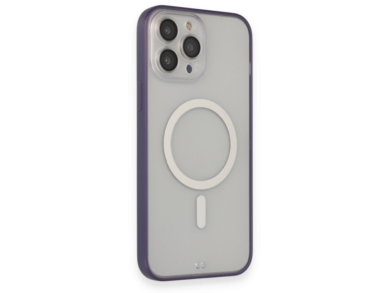 Newface iPhone 14 Pro Max Kılıf Grand Magneticsafe Kapak - Mor