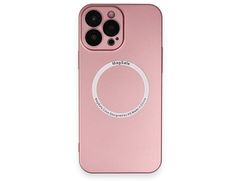 Newface iPhone 14 Pro Max Kılıf Jack Magneticsafe Lens Silikon - Rose Gold