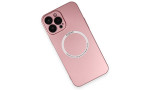 Newface iPhone 14 Pro Max Kılıf Jack Magneticsafe Lens Silikon - Rose Gold