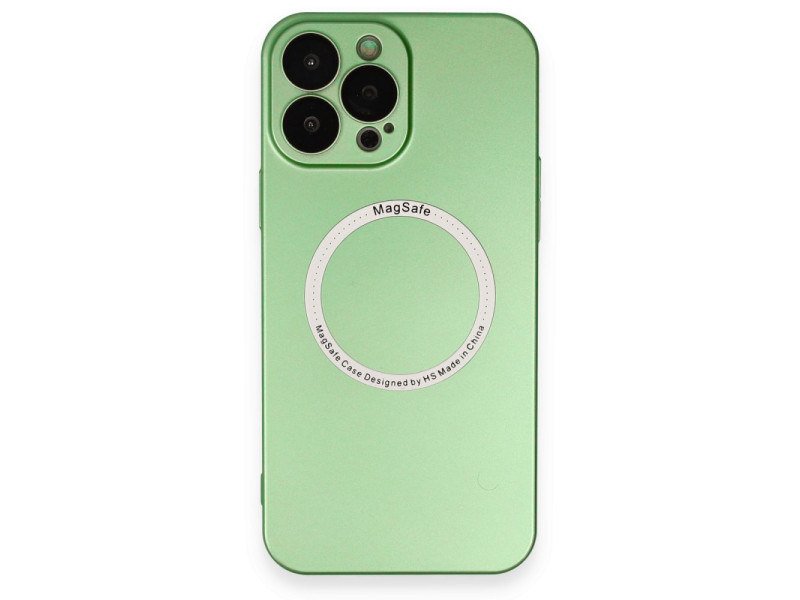 Newface iPhone 14 Pro Max Kılıf Jack Magneticsafe Lens Silikon - Yeşil