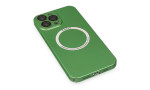Newface iPhone 14 Pro Max Kılıf Jack Magneticsafe Lens Silikon - Yeşil