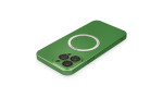 Newface iPhone 14 Pro Max Kılıf Jack Magneticsafe Lens Silikon - Yeşil