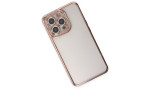 Newface iPhone 14 Pro Max Kılıf Joke Taşlı Silikon - Pembe
