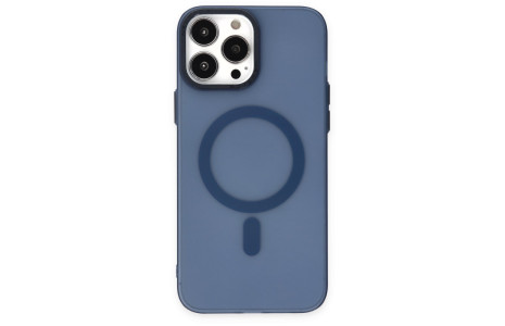 Newface iPhone 14 Pro Max Kılıf Lodos Magneticsafe Mat Kapak - Mavi