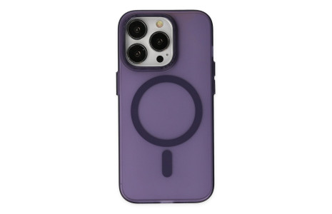 Newface iPhone 14 Pro Max Kılıf Lodos Magneticsafe Mat Kapak - Mor