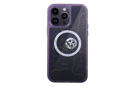 Newface iPhone 14 Pro Max Kılıf Magic Magneticsafe Silikon - Derin Mor