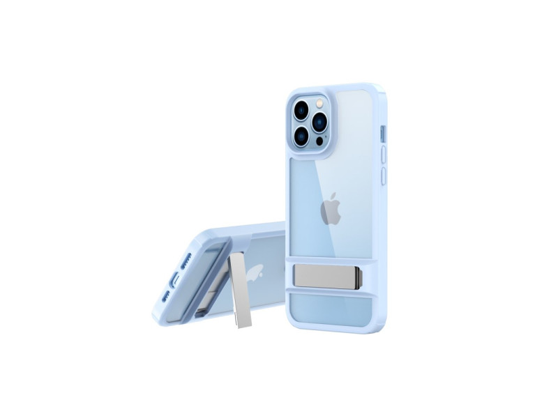 Newface iPhone 14 Pro Max Kılıf Rolet Stand Kapak - Sierra Blue
