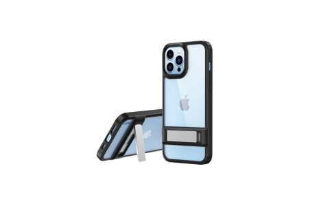 Newface iPhone 14 Pro Max Kılıf Rolet Stand Kapak - Siyah