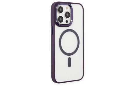 Newface iPhone 14 Pro Max Kılıf Room Magneticsafe Silikon - Derin Mor