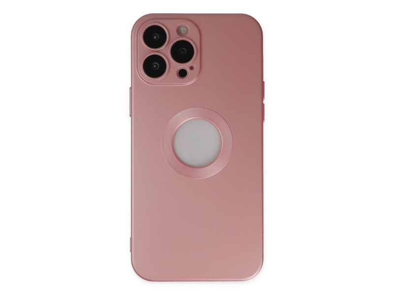 Newface iPhone 14 Pro Max Kılıf Vamos Lens Silikon - Rose Gold