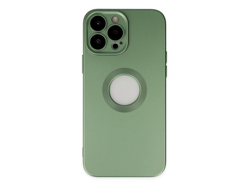 Newface iPhone 14 Pro Max Kılıf Vamos Lens Silikon - Yeşil