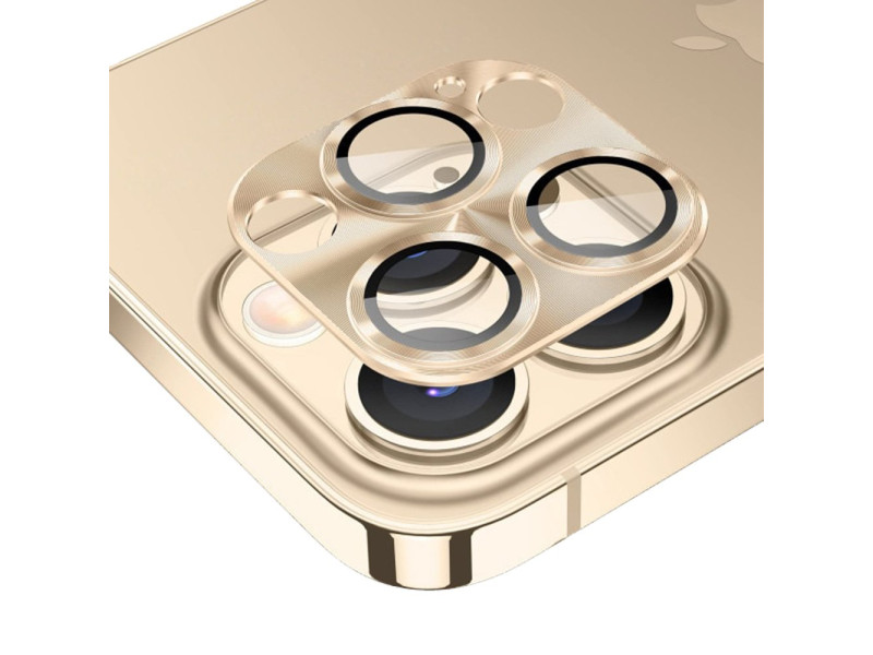 Newface iPhone 14 Pro Max Pers Alüminyum Kamera Lens - Gold