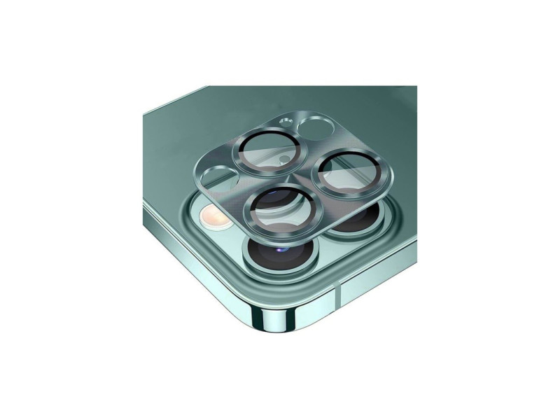 Newface iPhone 14 Pro Max Pers Alüminyum Kamera Lens - Yeşil