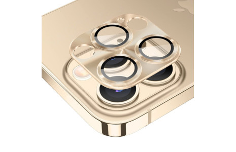 Newface iPhone 14 Pro Pers Alüminyum Kamera Lens - Gold