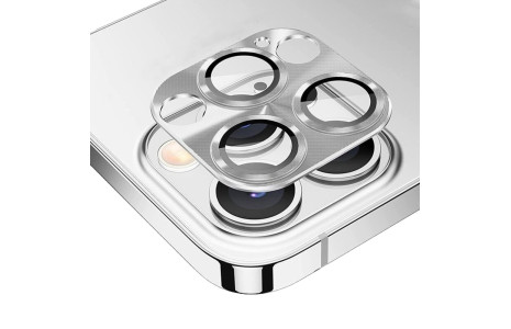 Newface iPhone 14 Pro Pers Alüminyum Kamera Lens - Gümüş