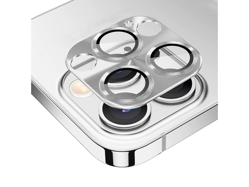Newface iPhone 14 Pro Pers Alüminyum Kamera Lens - Gümüş