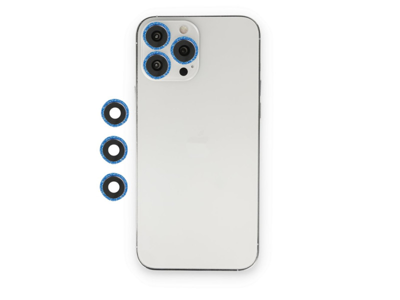 Newface iPhone 14 Pro Shine Kamera Lens - Mavi