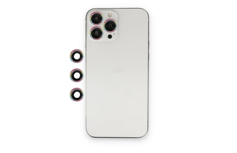 Newface iPhone 14 Pro Shine Kamera Lens - Rainbow