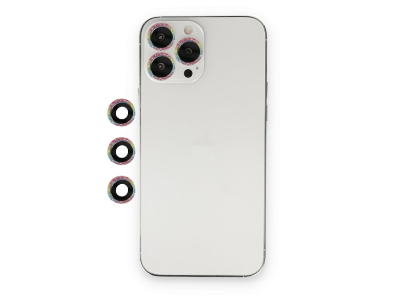 Newface iPhone 14 Pro Shine Kamera Lens - Rainbow
