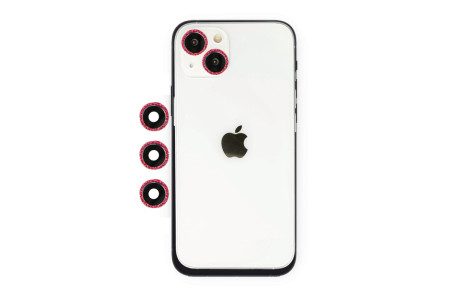 Newface iPhone 14 Shine Kamera Lens - Kırmızı