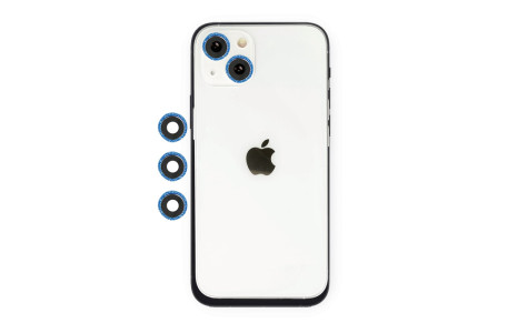 Newface iPhone 14 Shine Kamera Lens - Mavi