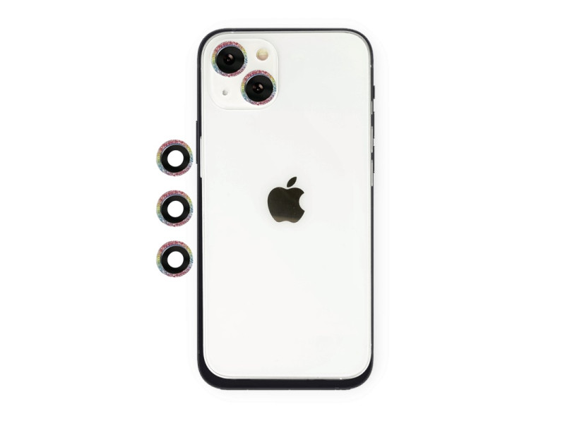 Newface iPhone 14 Shine Kamera Lens - Rainbow
