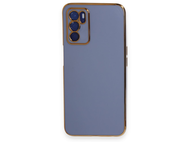 Newface Oppo A16 Kılıf Volet Silikon - Mavi
