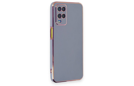 Newface Oppo A54 4G Kılıf Volet Silikon - Mavi
