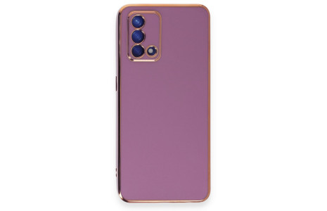 Newface Oppo A74 4G Kılıf Volet Silikon - Mor