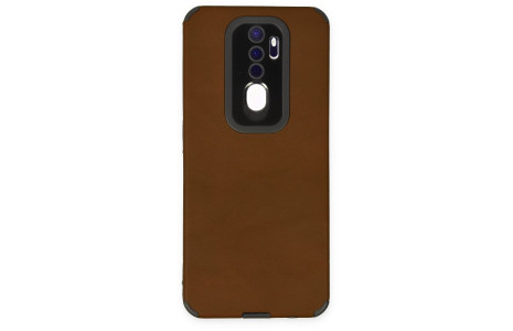 Newface Oppo A9 2020 Kılıf Loop Deri Silikon - Kahverengi